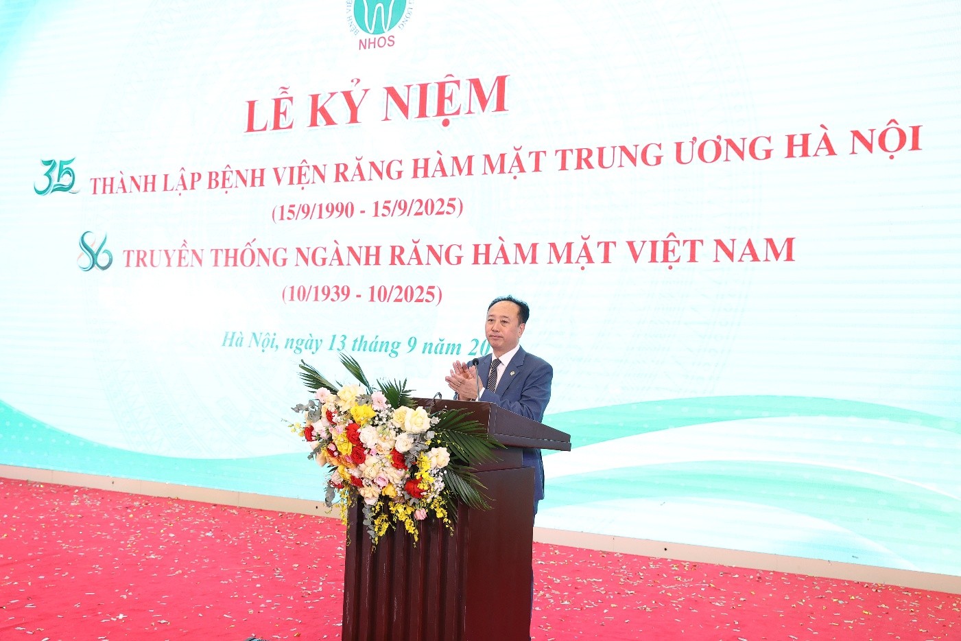 PGS.TS Trần Cao Bính, Bí thư Đảng ủy, Giám đốc bệnh viện phát biểu
